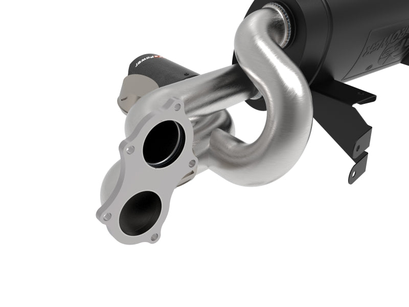 aFe MACHForce XP 2.25in-2.5in 304SS Exhaust Cat-Back 20-22 Porsche Cayman GT4 (718) - Carbon Tips 49-36443-C 49-36443-C Photo - Close Up