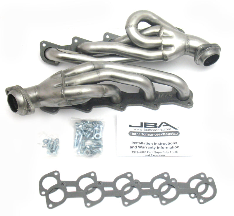 JBA 99-04 Ford Truck 6.8L 2V V10 w/o EGR 1-1/2in Primary Raw 409SS Cat4Ward Header 1669S 1669S Photo - Primary
