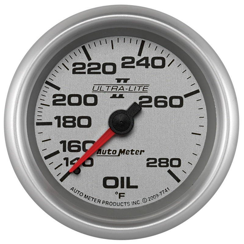 Autometer Gauge, Oil Temp, 2 5/8", 140-280 Deg. F, Mechanical, Ultra-Lite II 7741 Photo - Primary