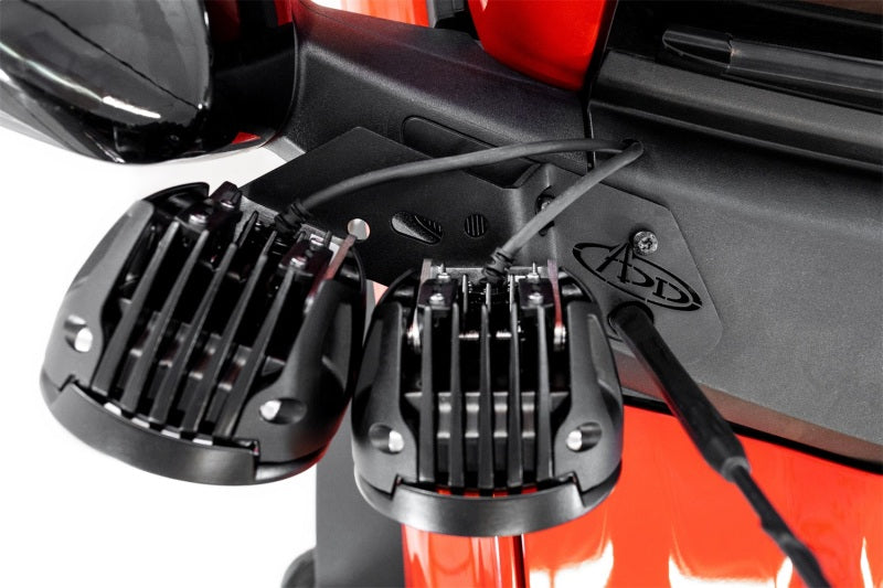 Addictive Desert Designs ADD 21-23 Ford Bronco/Raptor Dual Ditch Light Brackets AC2301801NA AC2301801NA Photo - Mounted