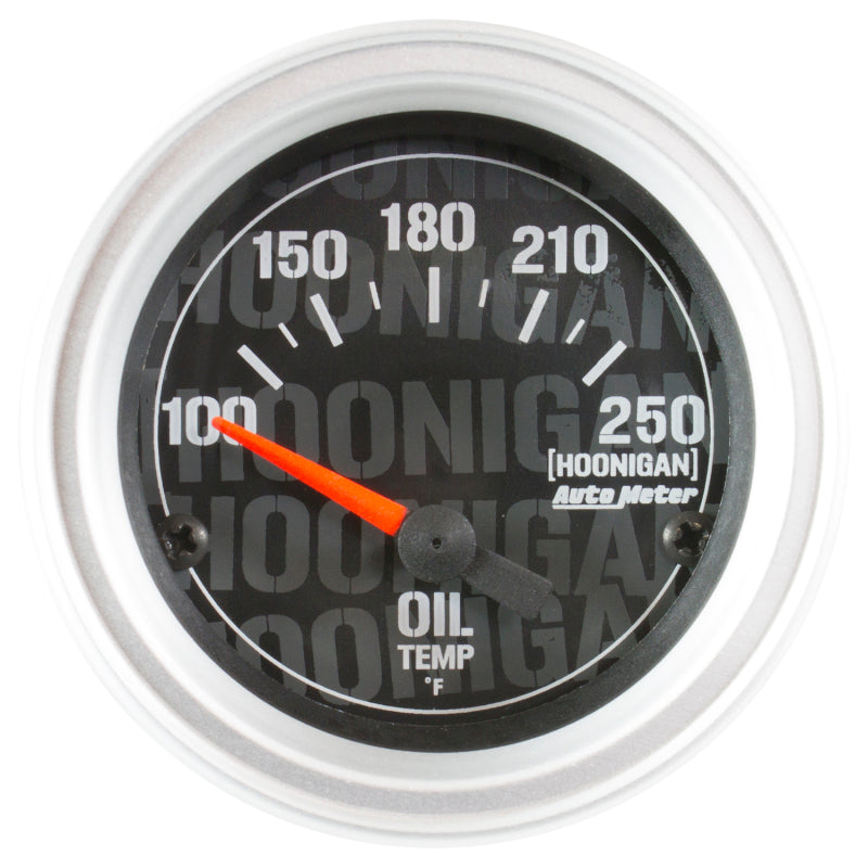 Autometer Gauge, Oil Temp, 2 1/16", 100-250 Deg F, Electric, Hoonigan 4347-09000 Photo - Primary