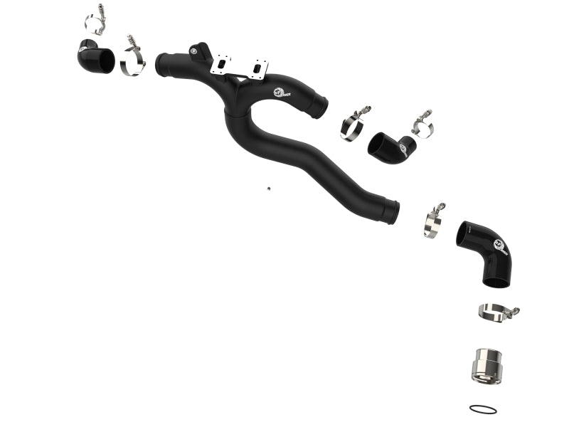 aFe Kia Stinger 18-22 V6-3.3L (tt) BladeRunner Hot Charge Pipe- Black 46-20508-B 46-20508-B Photo - Unmounted