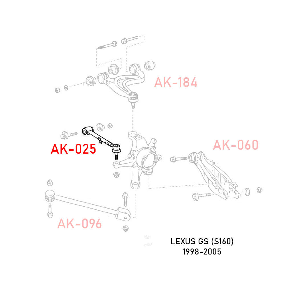 Godspeed Lexus GS (S160) 1998-05 Adjustable Front/Rear Arms With Ball Joints