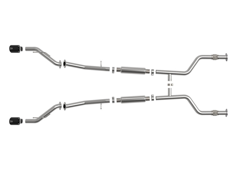 aFe Nissan Z 23-23 V6-3.0L Takeda 2-1/2in 304 Stainless Steel Cat-Back Exhaust System w/ Black Tips 49-36138-B 49-36138-B Photo - Unmounted