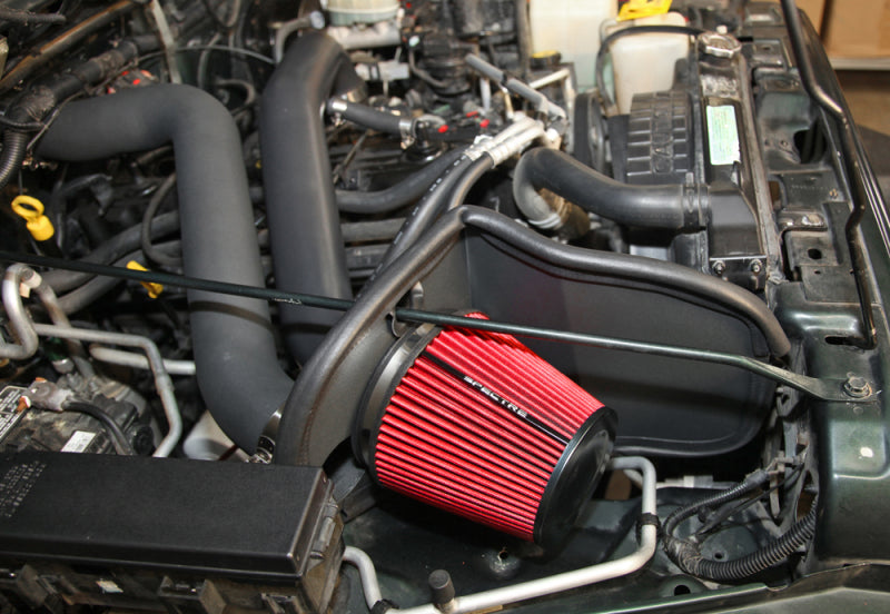 Spectre 97-06 Jeep Wrangler L6-4.0L F/I Air Intake Kit - Tex. Black w/Red Filter 9050 9050 Photo - Mounted