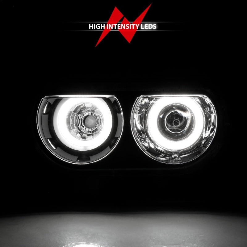 Anzo 2008-2014 Dodge Challenger Projector Headlights w/ Halo Black (CCFL) 121308 Photo - Unmounted