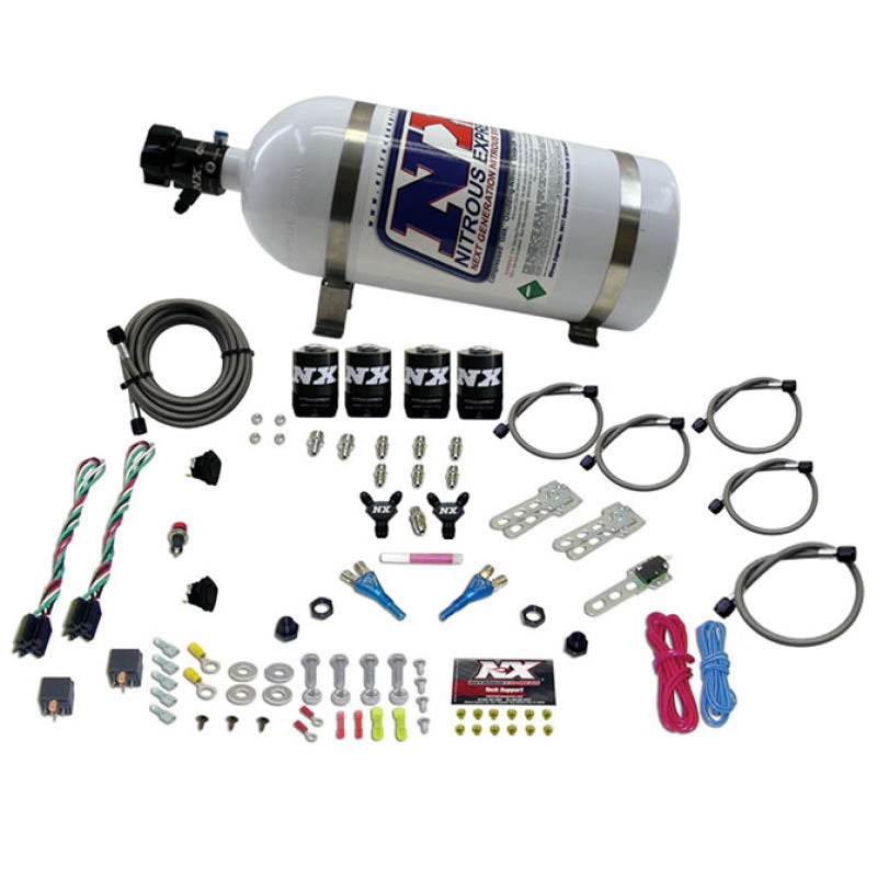 Nitrous Express Sport Compact EFI Dual Stage Nitrous Kit (35-75 x 2) x 2 w/10lb Bottle 20927-10 20927-10 Photo - Primary