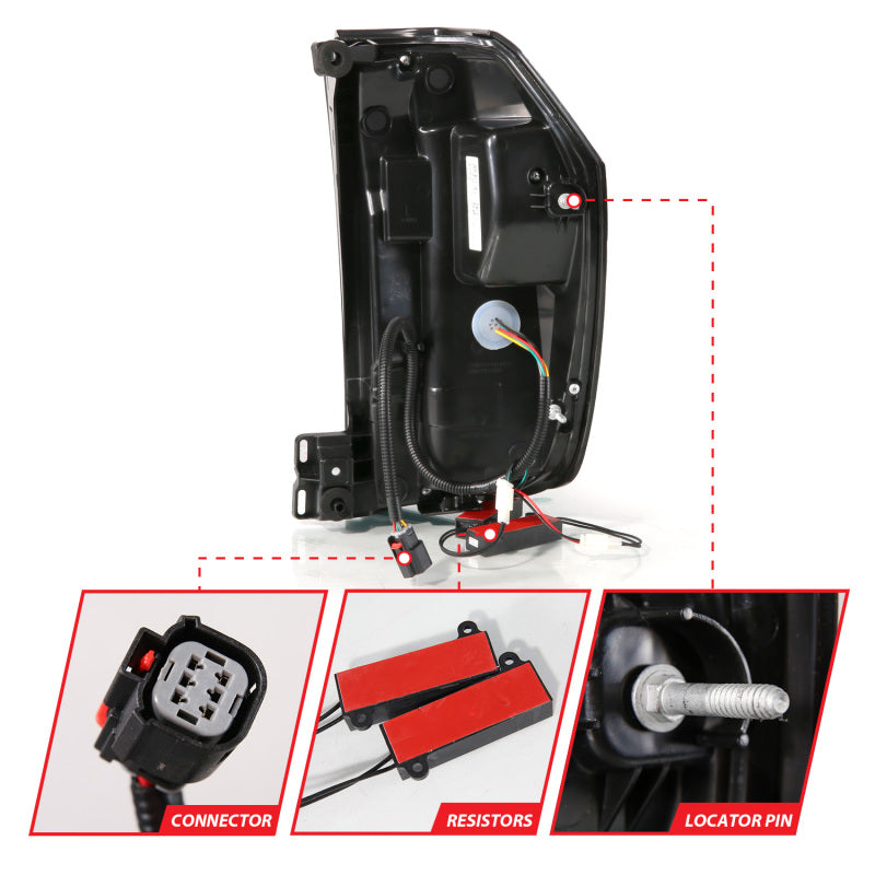 ANZO 21-24 Chevy Suburban/Tahoe Full LED Tail Lights SeqSig Black - Pair 311483A 311483A User 1