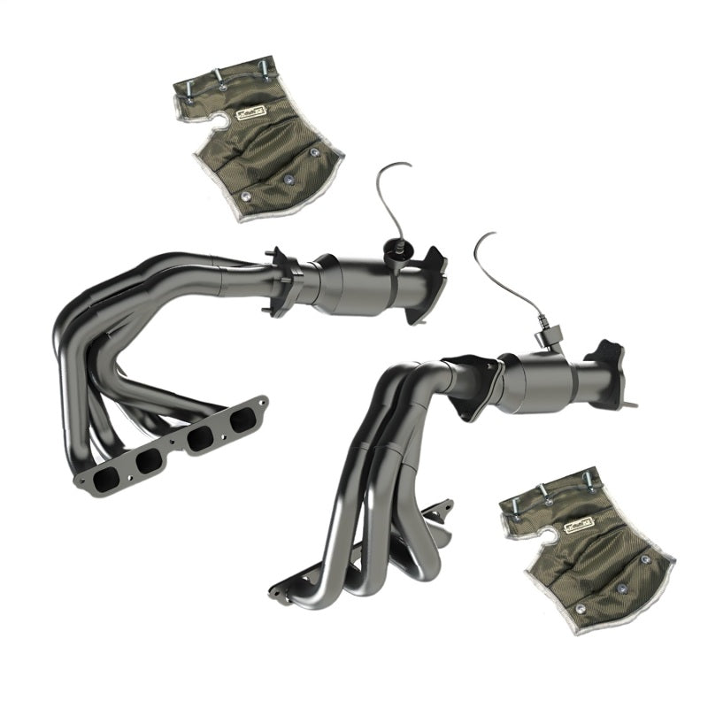 Kooks Headers Kooks 22+ Chevrolet C8 Corvette Z06 LT6 SS Tri-Y Headers w/ GREEN Cats w/ Heat Blankets 2181HY30B 2181HY30B Photo - Unmounted