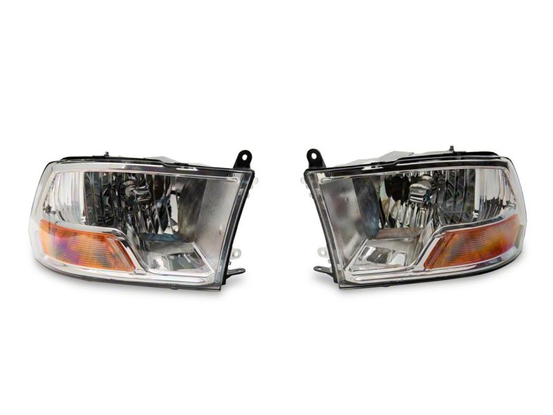 Raxiom 09-18 Dodge RAM 1500 Axial OEM Rep Headlights w/ Single Bulb- Chrome Housing (Clear Lens) R118018 R118018 Photo - Close Up