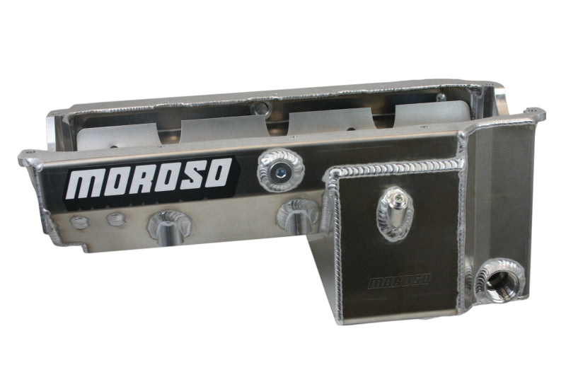 Moroso Pre-85 Chevrolet Small Block/Dart (w/-16An External Pick Up) Wet Sump 8qt 8.25in Alum Oil Pan 21240 21240 Photo - Primary