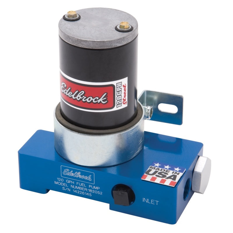 Edelbrock Fuel Pump, Electric, Quiet-Flo, Carbureted, 120 GPH, 3/8" In, 3/8" Out 182052 Photo - Unmounted