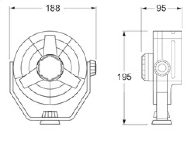 Hella Fan Turbo 2Speed 12V Wht 003361022 003361022 Technical Drawing