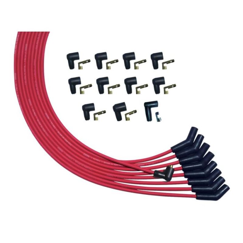 Moroso V8 135 Deg Plug Non-HEI Unsleeved Ultra Spark Plug Wire Set - Red 52010 52010 User 1