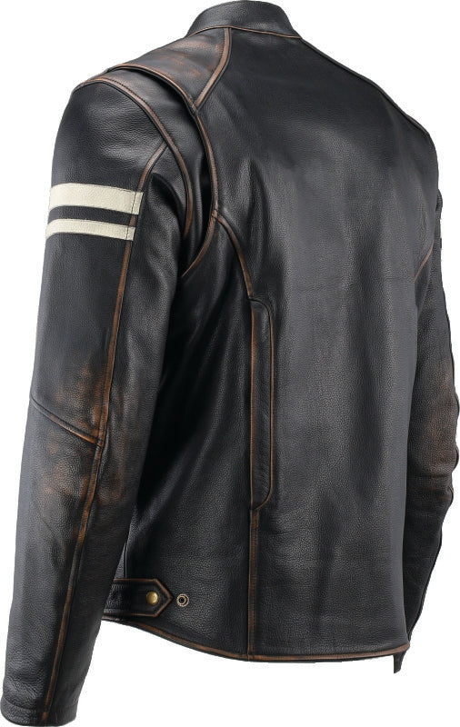 Kuryakyn Leather By River Road Hoodlum Vintage Leather Jacket Black - Small 094382 094382 User 1
