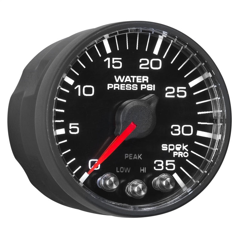Autometer Spek-Pro Black Series; Water Pressure Gauge; Elect P343328 User 6