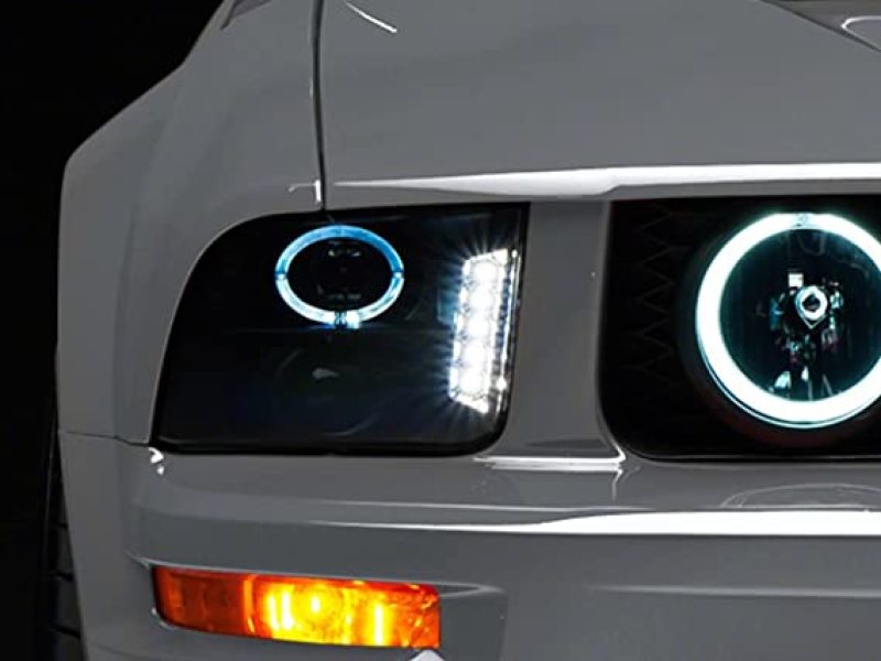 Raxiom 05-09 Ford Mustang w/ Halogen LED Halo Prjctr Headlights-Blk Hsng(Smoked Lens Exclude GT500) 49128 49128 User 1