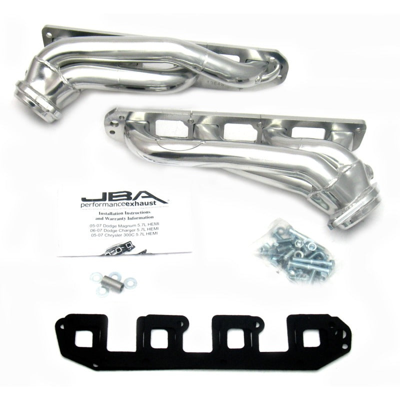 JBA 04-08 Chrysler 5.7L HEMI 1-3/4in Primary Silver Ctd Cat4Ward Header 1964SJS 1964SJS Photo - Primary
