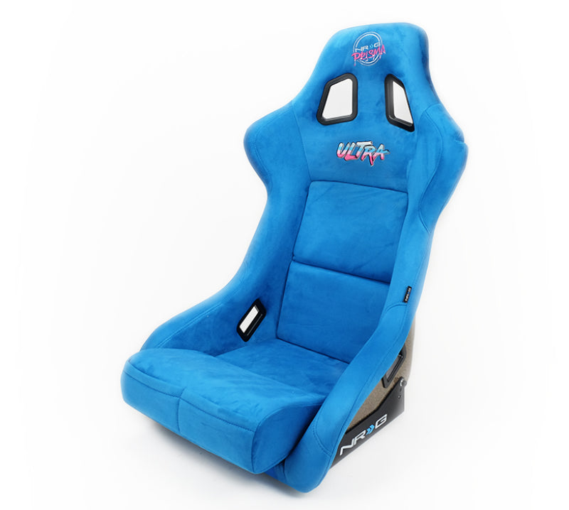 NRG FRP Bucket Seat ULTRA Edition - Large (Blue Alcantara/Gold Glitter Back) FRP-302BL-ULTRA FRP-302BL-ULTRA Photo - Primary