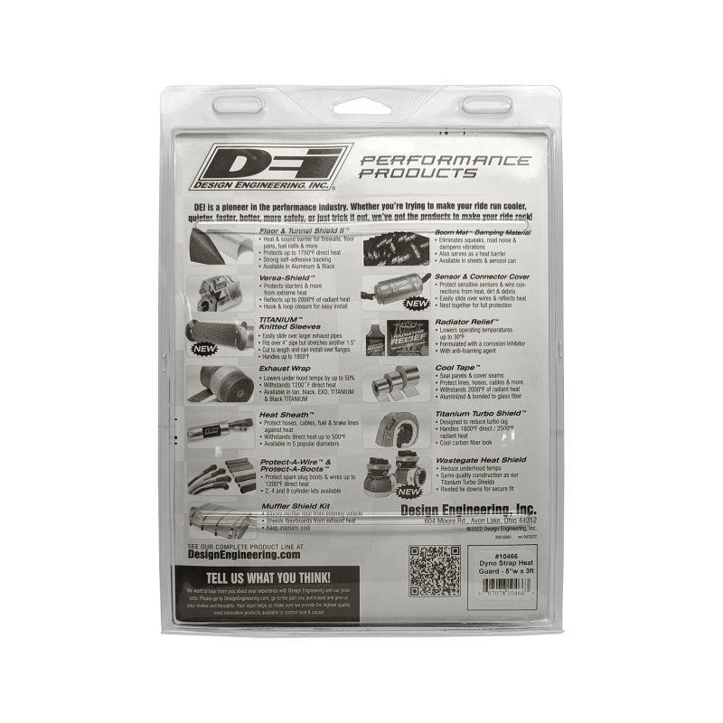 DEI Dyno Strap Heat Guard 5in w x 3ft - Aluminized 10466 10466 Photo - Unmounted
