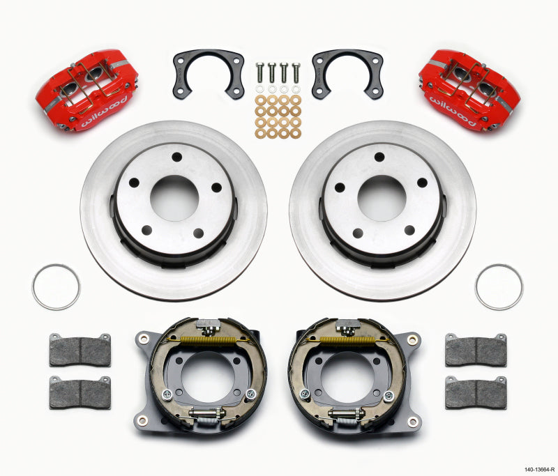 Wilwood DPL P/S Park Brake Kit,Red Big Ford New 2.38" Off,Bronco 5 x 5.50 140-13664-R Photo - Primary
