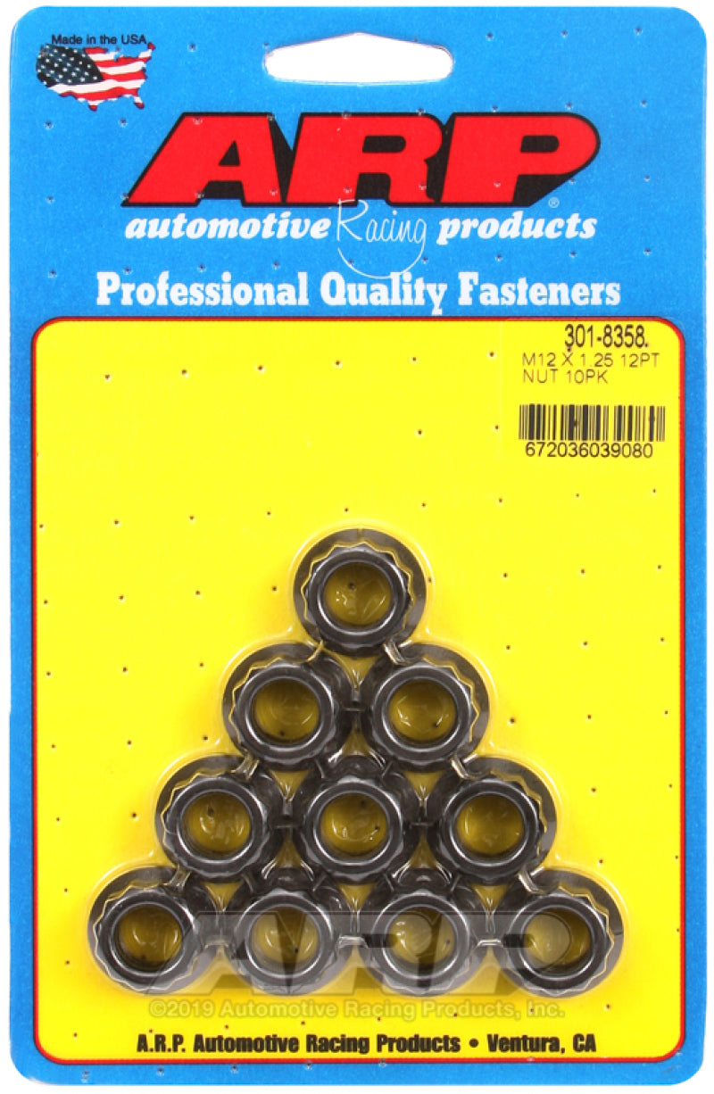 ARP M12 x 1.25 16mm Nut Kit 301-8358 Photo - Primary