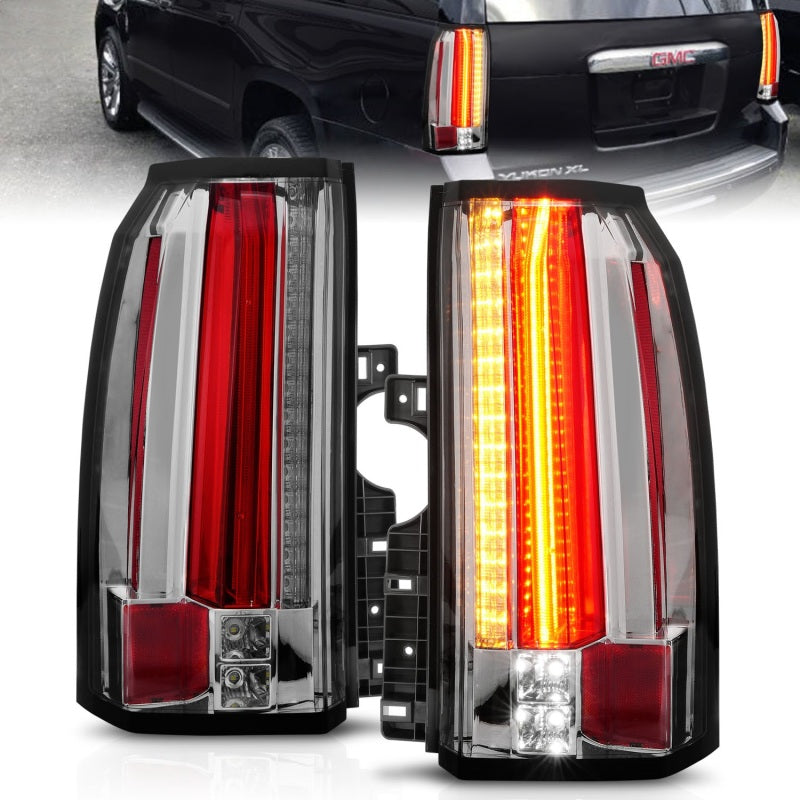 Anzo GMC Yukon/ XL / Denali 15-18 L.E.D Tail Lights Chrome 311277 Photo - Primary