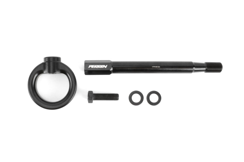 Perrin 08-14 Subaru WRX/STI Tow Hook Kit (Front) - Flat Black PSP-BDY-231BK PSP-BDY-231BK Photo - Primary