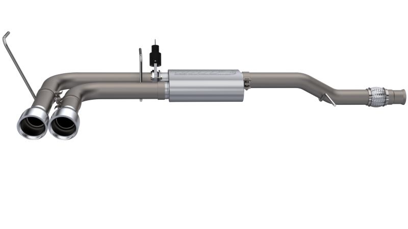 QTP 14-18 Chevy Silverado 1500 4.8L/5.3L EC/CC SB 304SS Screamer Cat-Back Side Exit w/4.5in Tips 410014 410014 Photo - Primary