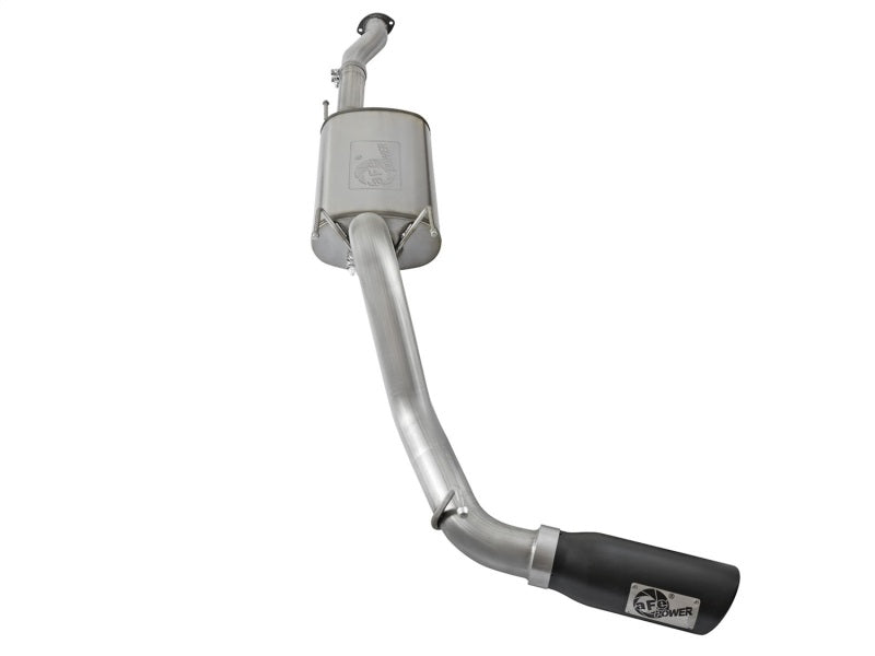 aFe MACH Force-Xp 3in Stainless Steel Cat-Back Exhaust System w/Black Tip 49-46026-B Photo - Unmounted
