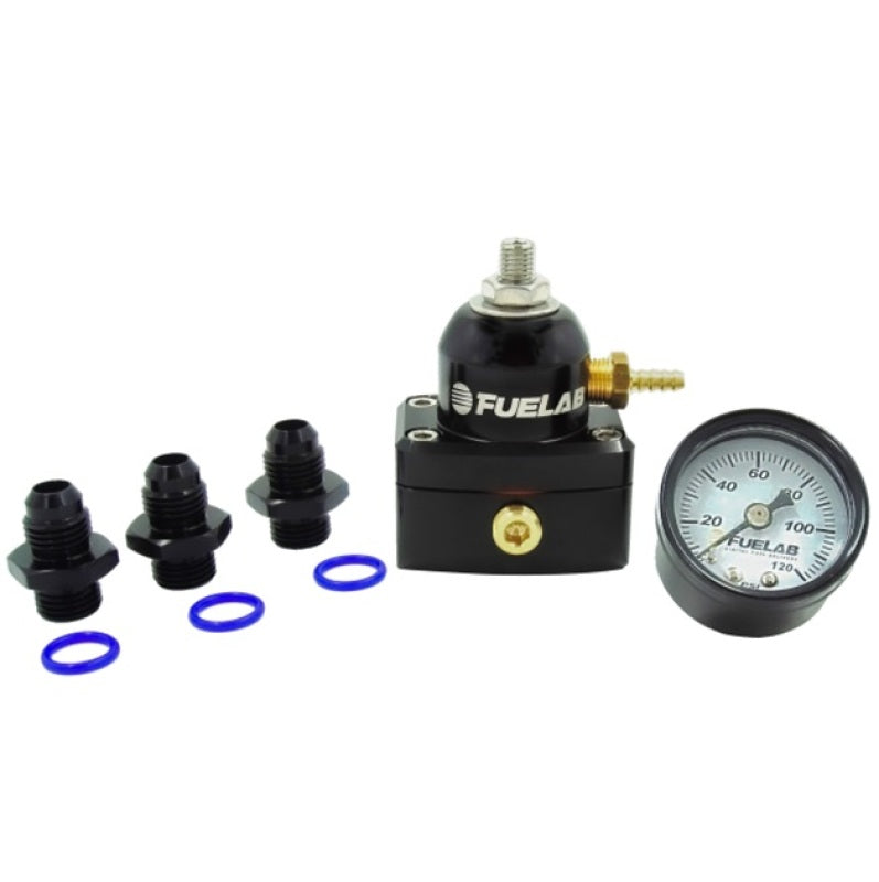 Fuelab 535 EFI Adjustable Mini FPR 25-90 PSI (2) -6AN In (1) -6AN Return (3) -6AN ORB w/Guage Kit 53501-1K 53501-1K User 1