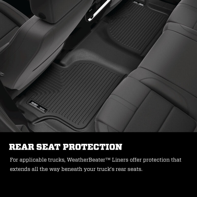 Husky Liners 14 Chevrolet Silverado/GMC Sierra WeatherBeater Black Front & 2nd Seat 98231 Photo - in package