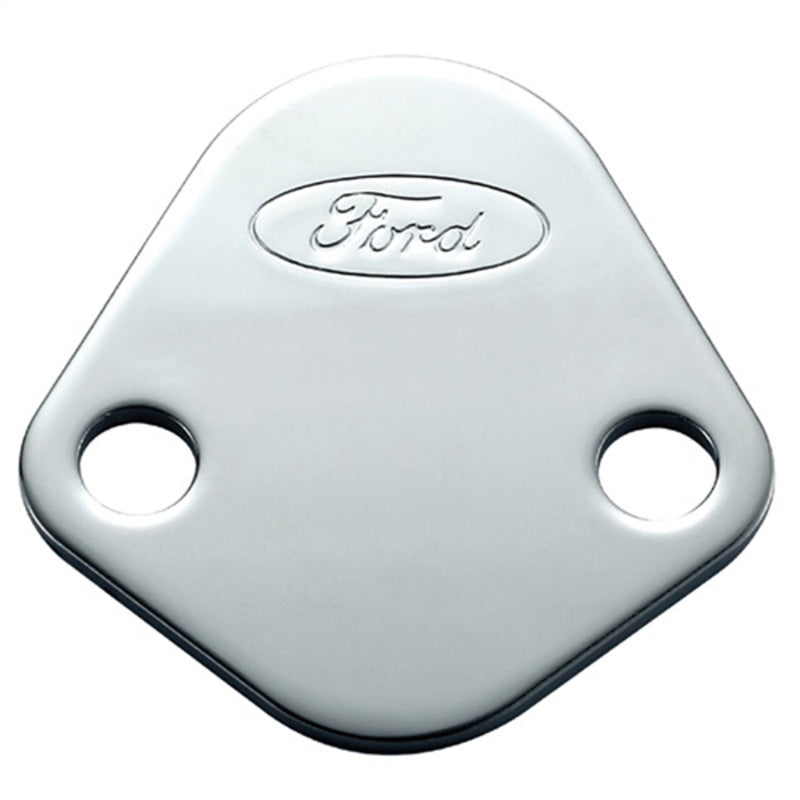 Ford Fuel Pump Block-Off Plate Chrome w/Ford Logo FRD302-290 302-290 Photo - Primary
