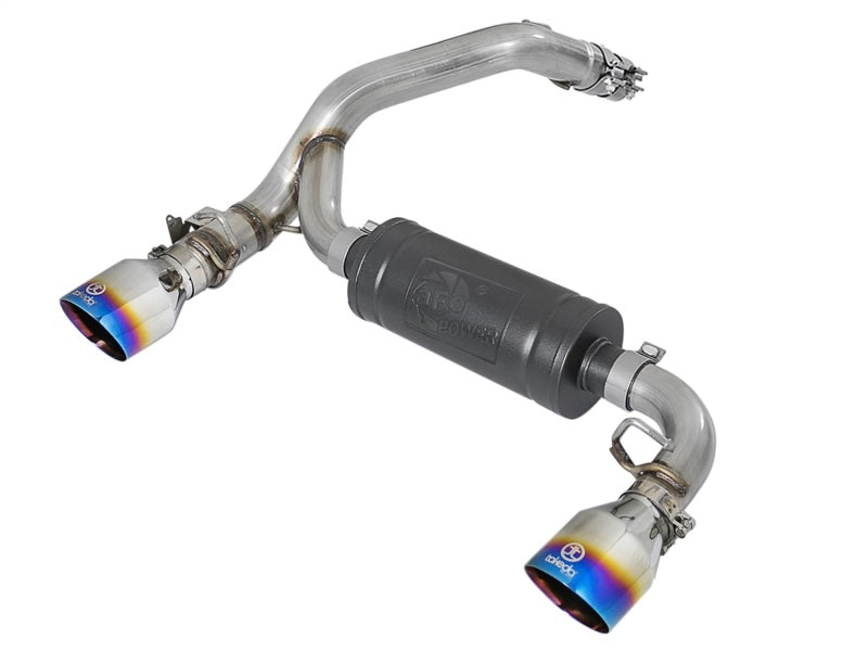 aFe Takeda 3in 304 SS Axle-Back Exhaust System w/ Blue Flame Tip 16-18 49-33104-L Photo - Primary