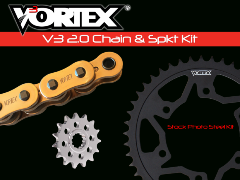 Vortex Racing V3 6.0 Chain and Sprocket Kit 3273-15,251AK-44,G520RX3-112- Gold CKG6332 CKG6332 Photo - Primary