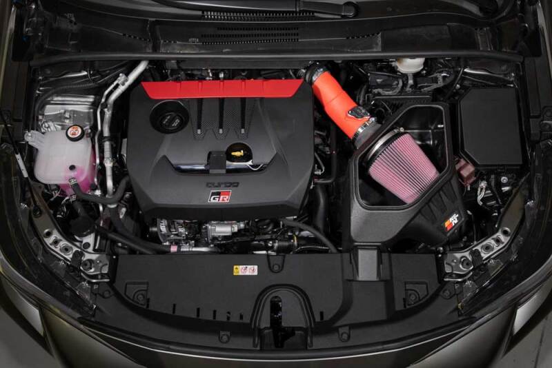 K&N Engineering K&N 2023+ Toyota GR Corolla L3 1.6L Typhoon Performance Air Intake System 69-8625TWR 69-8625TWR Photo - Mounted