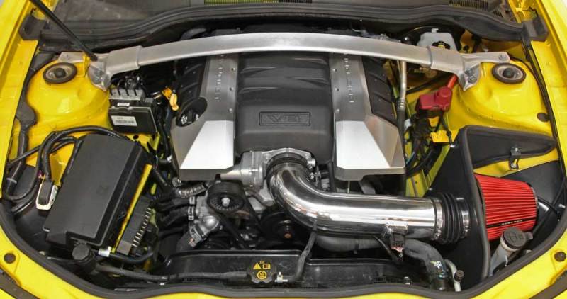 Spectre 10-12 Chevy Camaro V8-6.2L F/I Air Intake Kit - Clear Anodized w/Red Filter 9908 9908 Photo - Mounted
