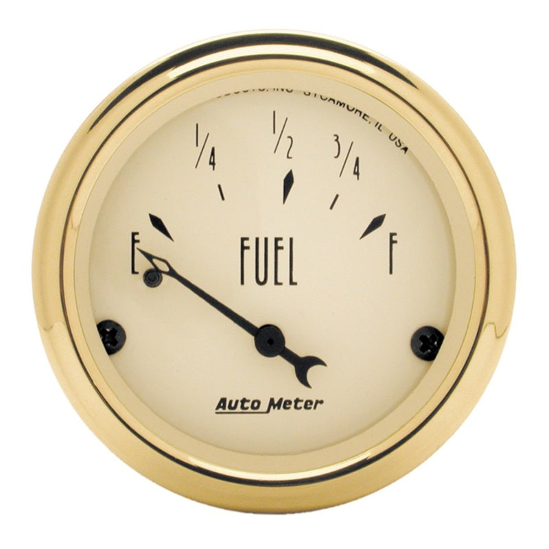 Autometer Gauge, Fuel Level, 2 1/16", 73E to 10F, Elec, Golden Oldies 1505 Photo - Primary