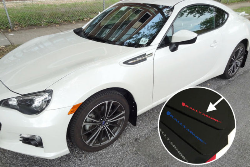 Rally Armor 13+ Subaru BRZ / 13+ Scion FR-S UR Black Mud Flap w/ Red Logo MF23-UR-BLK/RD User 1