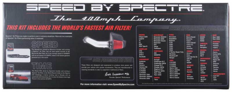 Spectre 04-08 Ford F150 V8-5.4L F/I Air Intake Kit - Clear Anodized w/Red Filter 9925 9925 Photo - in package