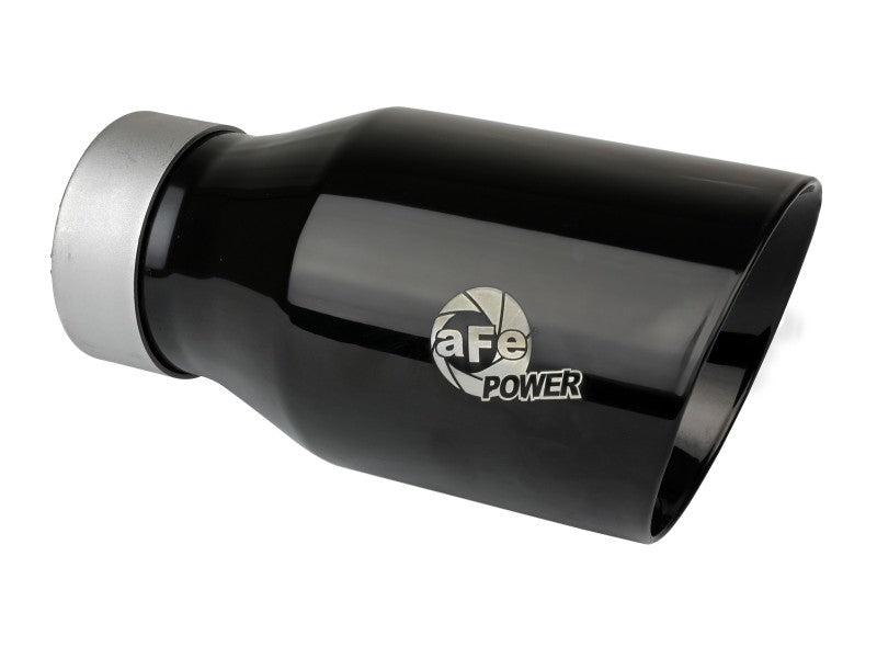 aFe Large Bore-HD 3in 409SS DPF-Back 20-21 GM Trucks L6-3.0L (td) LM2 - Black Tip 49-44128-B 49-44128-B Photo - Close Up