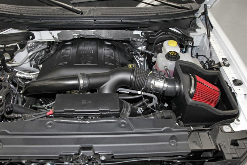 Spectre 12-14 Ford F150 V6-3.5L F/I Air Intake Kit - Polished w/Red Filter 9978 9978 Photo - Mounted