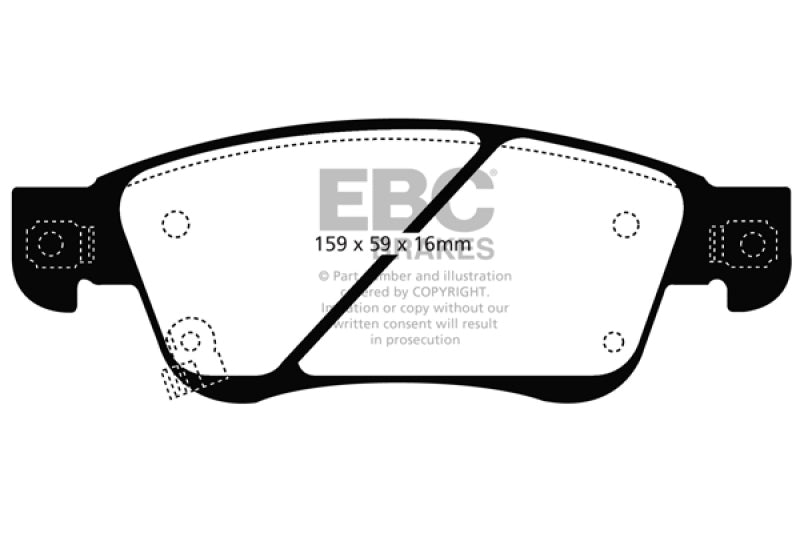 EBC 11-13 Infiniti G25 2.5 Ultimax2 Front Brake Pads UD1287 Photo - Primary