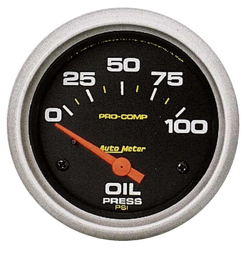 Autometer Gauge, Oil Pressure, 2 5/8", 100Psi, Electric, Pro-Comp 5427 Photo - Primary