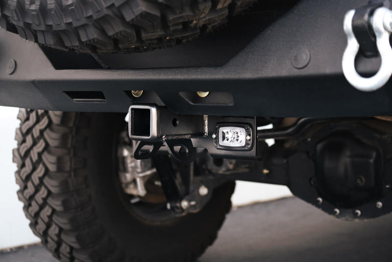 DV8 Offroad 07-21 Jeep Wrangler (JK/JL) Bolt-On Hitch w/ Lights AHJP-01 AHJP-01 Photo - Mounted