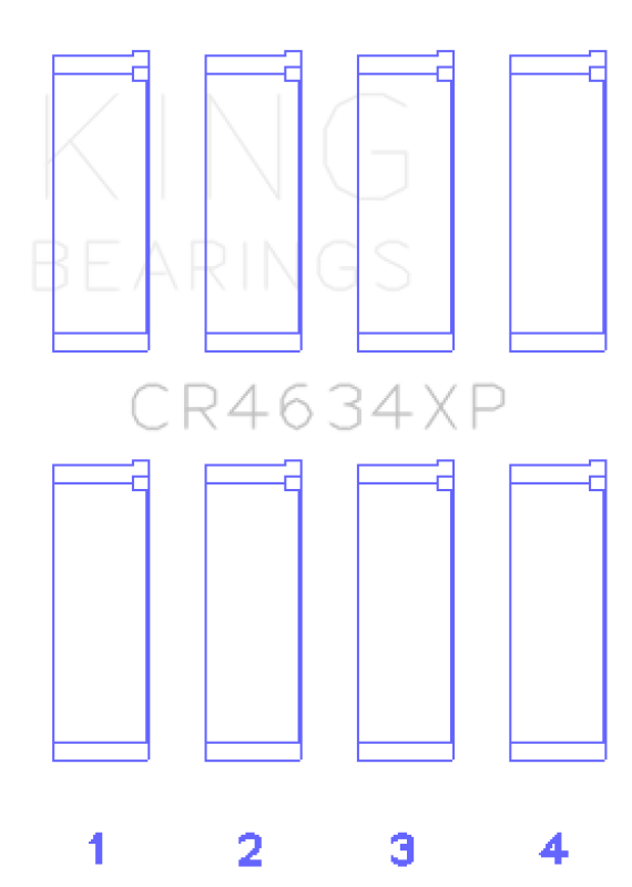 King Engine Bearings King Hyundai G4KF (Size Standard) Connecting Rod Bearing Set (Set of 4) CR4634XP CR4634XP Photo - Primary