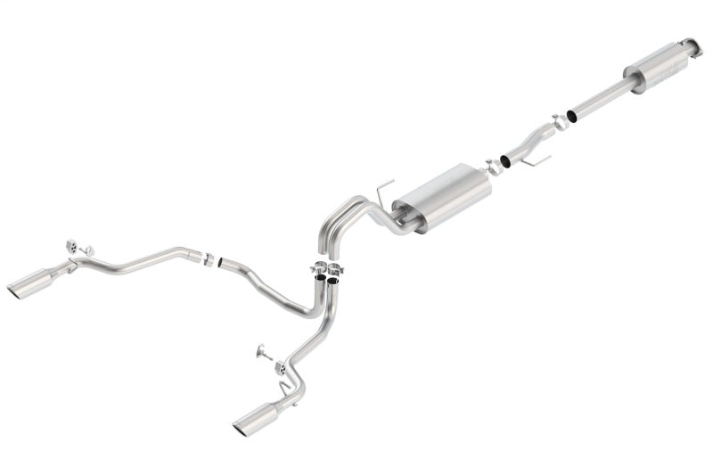 Borla 15-16 Ford F-150 3.5L EcoBoost Ext. Cab Std. Bed Catback Exhaust S-Type Single Split Rear Exit 140615 140615 Photo - Primary
