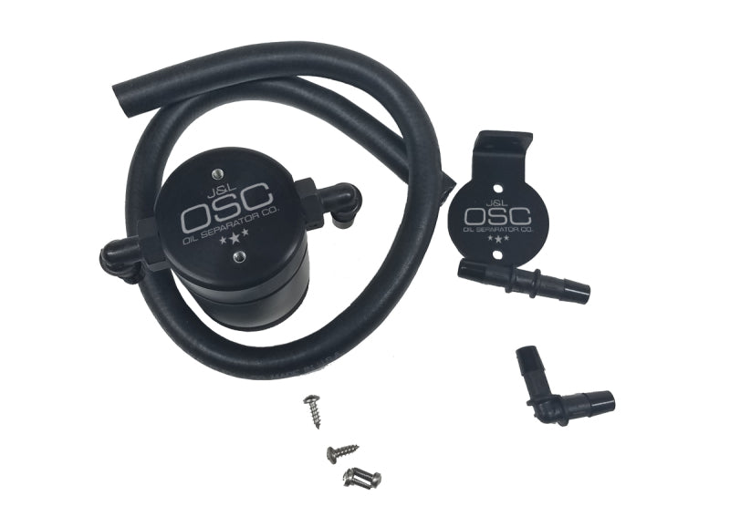 J&L 96-98 Ford Mustang SVT Cobra Driver Side Oil Separator 3.0 - Black Anodized 3015D-B 3015D-B Photo - Primary