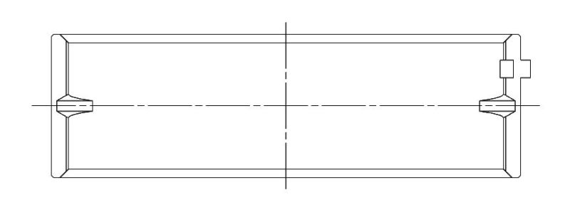 ACL Chevy 262/267/302/305/307/327/350 Race Series .001 Oversized Main Bearing Set - CT-1 Coated 5M909HC-01 5M909HC-01 Technical Drawing