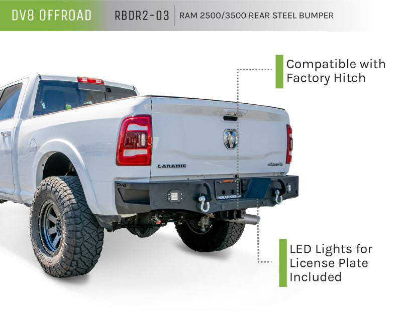 DV8 Offroad 19+ Ram 2500/3500 Rear Bumper RBDR2-03 RBDR2-03 Product Brochure - a specific brochure describing a Product